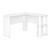 47" White Wood Corner Computer Desk - 606114939436