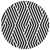 8' Round Black and White Round Geometric Washable Non Skid Indoor Outdoor Area Rug