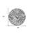 8' Gray Silver And Ivory Round Geometric Washable Indoor Outdoor Area Rug - 608219184261