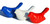 Set of Three Red White And Blue Metal Bird Tabletop Sculptures - 880024715797