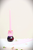 5" Pink And Black Faceted Crystal Tabletop Taper Candlestick - 880016399011