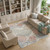 6' X 9' Blue Blush And Gray Seashell and Coral Area Rug - 880024951355