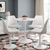 White Upholstered Faux Leather Dining Side Chair - 608219187774