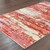Homeroots Home Decor 6' x 9' Pink and Red Abstract Hand Loomed Stain Resistant Area Rug