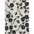 10' X 14' Ivory And Black Floral Washable Indoor Outdoor Area Rug - 880016627428