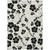 10' X 14' Ivory And Black Floral Washable Indoor Outdoor Area Rug - 880016627428