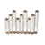Bronze Clear Enameled Cast Iron Glass Nine Bloom Table Vase - 880016749380
