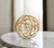 7" Gold Aluminum Woven Wire Decorative Orb Tabletop Sculpture - 608219300425