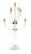 23" Clear Gold And Silver Crystal Tabletop Candelabra Candle Holder - 880016736663