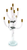 23" Clear Gold And Silver Crystal Tabletop Candelabra Candle Holder - 880016736663