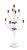 23" Clear Gold And Silver Crystal Tabletop Candelabra Candle Holder - 880016736663