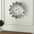 19" Silver And Clear Mirrored Glass And Heavy Duty Plastic Silent Analog Sunburst Wall Clock - 880016416930