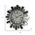 19" Silver And Clear Mirrored Glass And Heavy Duty Plastic Silent Analog Sunburst Wall Clock - 880016416930