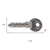 16" Silver Five Hook Wall Mount Key Shaped Coat Rack - 880016667240