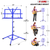 Music Stand For Sheet Music Portable Tripod Adjustable Folding With Light Note Holder  - 810144132662