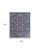 5' X 8' Blue And Red Wool Floral Hand Knotted Stain Resistant Area Rug
