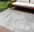 10' X 14' Silver Gray And Ivory Abstract Washable Indoor Outdoor Area Rug - 606114928348