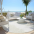 8' Ivory Beige And Taupe Round Striped Washable Indoor Outdoor Area Rug - 608219243470
