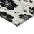 9' X 12' Ivory And Black Floral Washable Indoor Outdoor Area Rug - 880016580396