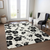 9' X 12' Ivory And Black Floral Washable Indoor Outdoor Area Rug - 880016580396