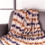 50" X 60" Ivory Blue and Yellow Woven Cotton Striped Throw Blanket with Tassels and Fringe - 608219083564