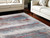 10' X 13' Gray Blue and Red Abstract Power Loom Area Rug With Fringe - 608219035853