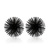 Set of Two Black Iron Decorative Spiky Sphere Tabletop Sculptures - 608219277598