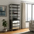 32" Dark Brown Solid Wood and Mirrored Glass Four Tier Bookcase with Three Drawers - 880016634228