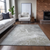 10' X 14' Silver Gray And Taupe Abstract Washable Indoor Outdoor Area Rug