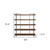 76" Brown and Black Metal and Wood Five Tier Bookcase - 606114705635