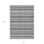 10' X 14' Black Silver and Gray Striped Washable Indoor Outdoor Area Rug