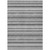 10' X 14' Black Silver and Gray Striped Washable Indoor Outdoor Area Rug