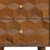 Solid Wood Carved Geometric Two Drawer Nightstand - 880016541953