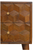 Solid Wood Carved Geometric Two Drawer Nightstand - 880016541953