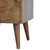 Solid Wood Carved Geometric Two Drawer Nightstand - 880016541953