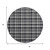8' Black And Ivory Plaid Washable Round Rug With UV Protection - 880016391725