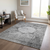 9' X 12' Gray Charcoal And Silver Oriental Washable Indoor Outdoor Area Rug - 608219132460