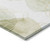 8' Round Green and Ivory Round Abstract Washable Non Skid Indoor Outdoor Area Rug