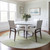 8' Round Green and Ivory Round Abstract Washable Non Skid Indoor Outdoor Area Rug