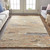 Homeroots Home Decor 8' X 10' Tan and Blue Wool Abstract Tufted Handmade Stain Resistant Area Rug