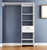59" White Manufactured Wood Closet System - 608219076498