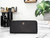 Tory Burch Emerson Black Leather L- Zip Continental Wallet - 196133054789