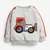 Baby Boy Cartoon Truck Pattern Side Striped Design Hoodie & Trousers Warm Sets - 716252335738