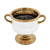 6" White And Gold Amphora Ceramic Table Vase - 880016606546