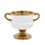 6" White And Gold Amphora Ceramic Table Vase - 880016606546