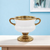 6" White And Gold Amphora Ceramic Table Vase - 880016606546