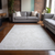10' X 14' Ivory Floral Washable Non Skid Indoor Outdoor Area Rug - 608219122720