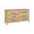 59" Natural Wood Six Drawer Double Dresser