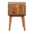 22" Oak Solid Wood And Cane Rattan Two Drawer Nightstand - 880016651966