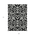 9' X 12' Black And Ivory Floral Washable Indoor Outdoor Area Rug - 608219253769